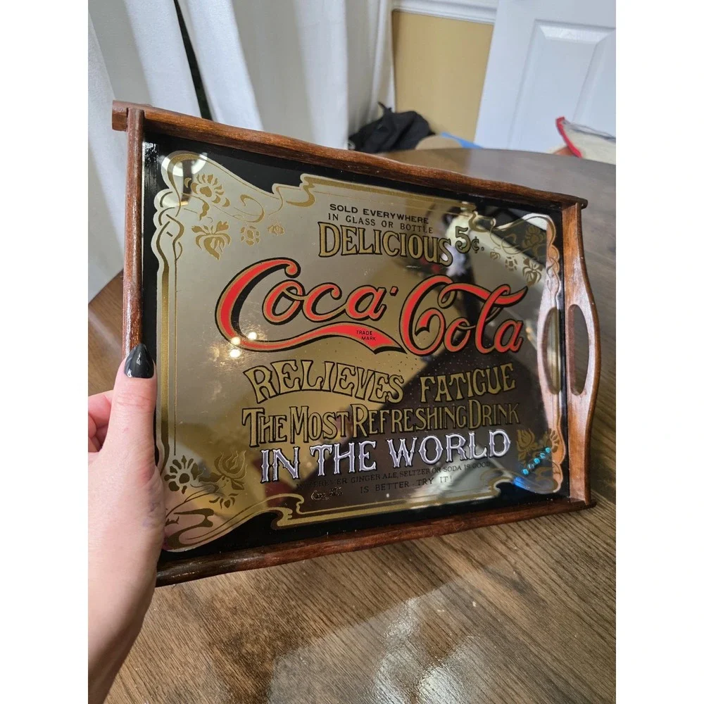 Vintage Coca-Cola‎ Mirror Serving Tray (H4) S#535
